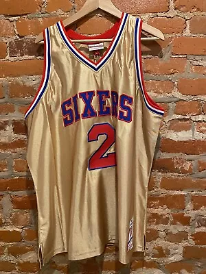 Moses Malone Sixers Swingman Jersey 75th Anniversary  Mitchell & Ness Mens XL • $109