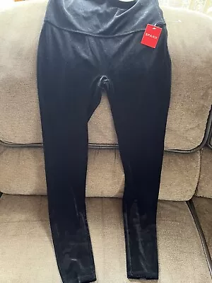 Spanx Black Velvet Leggings Style 2070 Women's Size XL New With Tags • $31.49