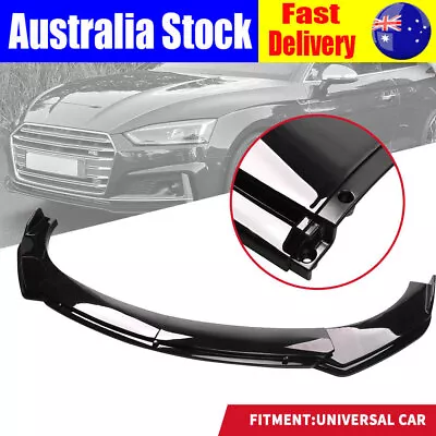 Front Bumper Lip Spoiler Splitter Kit Gloss Black For Holden VE & VF Commodore • $50.95