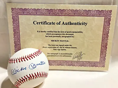 MICKEY MANTLE  Signed Autograph Official AL  Baseball  New York Yankees COA • $595