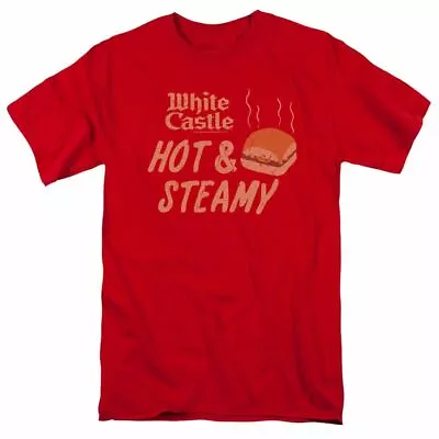 White Castle Hot & Steamy T Shirt Mens Licensed Hamburger Tee Red • $17.49