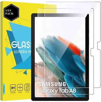 For Samsung Galaxy Tab A8 10.5 2021 Glass Screen Protector X200 X205 1/2/3 Pack • £4.45