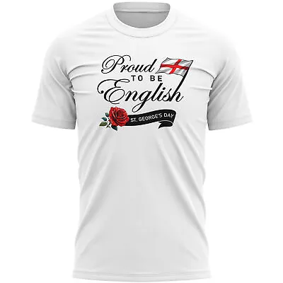 St George's Day Proud To Be English Mens T Shirt Shirt Gifting Him Flag Saint... • £16.99