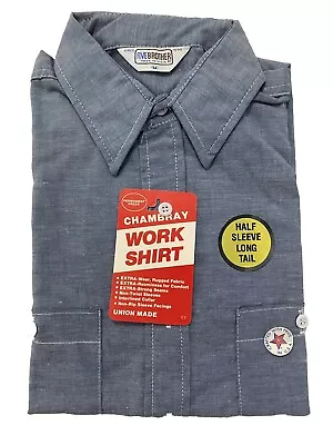 Vtg 5 Five Brother Denim Chambray Shirt M Workwear 60s 70s Levis Lee NOS • $105