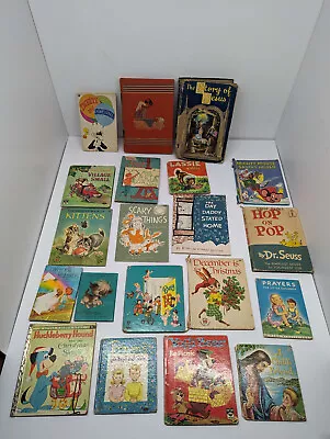 Lot Of 20 Vintage Children’s Books Little Golden Disney Rand McNally Seuss • $14.95