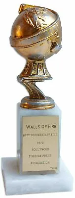 $6995 • Buy Golden Globe Award For Walls Of Fire 1972 Best Doc W/ Nomination Certificate