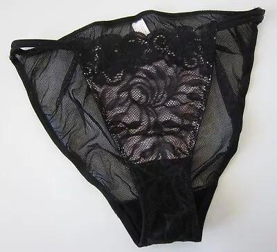 £38.84 • Buy NEW Victoria's Secret VINTAGE Y2K 2001 Lace & Silky String Bikini Panties MEDIUM