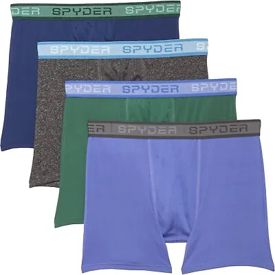 Spyder Men's Boxer Briefs Performance Sports Underwear W/ Mesh Panels 4-Pack • $22.90