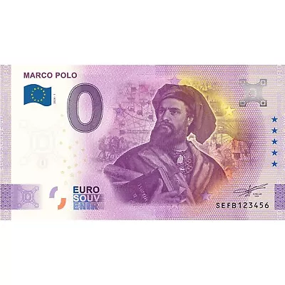 €0 Zero Euro Souvenir Official Banknote - Marco Polo • £7.70