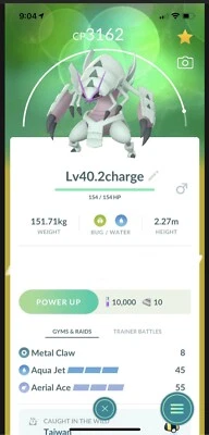 $8.20 • Buy Golisopod Pokemon Trade Go Lv40 Unlocked 2 Charge Moves Pokémon Go