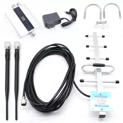 GSM 900MHz Cell Phone Signal Repeater Signal Amplifier Booster +Yagi Antenna Set • $40.85