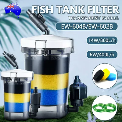 $46.59 • Buy Aquarium External Canister Filter Aqua Fish Water Tank Sponge Pond 400/800L/H AU