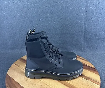 Dr. Martens Men's Combs Nylon Combat Boot Size 7M Black Distressed Package • $85.50