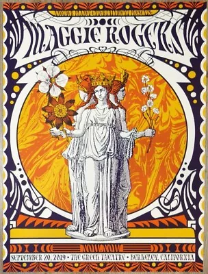 2019 Maggie Rogers - Berkeley Silkscreen Concert Poster By Nate Duval • $64.90