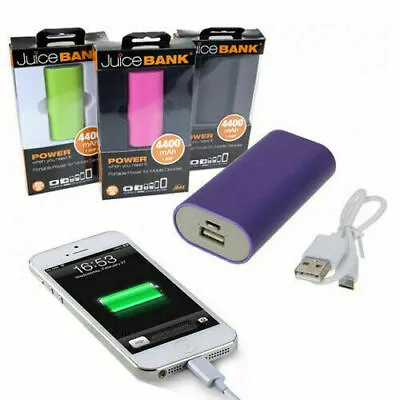 4400mah Juice Bank Power Phone Battery Cell Charger Emergency Smart Iphone Ipad • £5.99