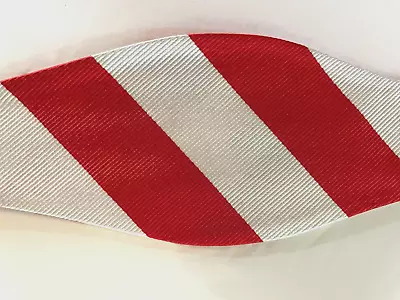 Bow Tie Men Silk RED WHITE Stripe SELF TIE Bowtie ALABAMA MISSISSIPPI CORNELL • $14.99