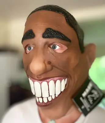 Funny BIG TEETH Obama Halloween Mask - President - Adult Sized By Mask Illusions • $24.99