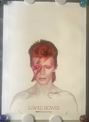 Original Rare Vintage 1973 David Bowie  Aladdin Sane  Linen Backed Promo Poster. • £3423.12