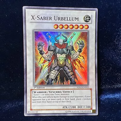 X-Saber Urbellum 1st Edition 5DS2-EN043 Super Rare Yugioh Card • $11.99