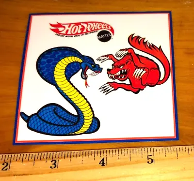 HOT WHEELS Mongoose Vs Snake Vintage Style NHRA Drag Racing Glossy Sticker Decal • $10.28