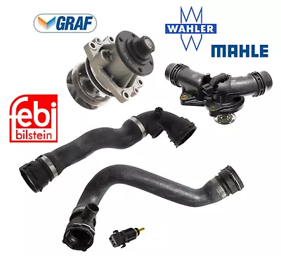 Water Pump Thermostat Upper Lower Hose Temperature Sensor 5pcs OES For BMW E46 • $179.54
