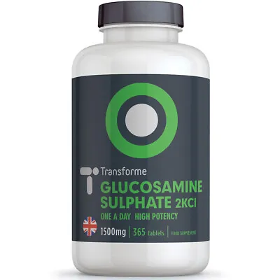 £11.49 • Buy GLUCOSAMINE SULPHATE 2KCl 1500mg 90 180 365 Tablets High Strength - Transforme
