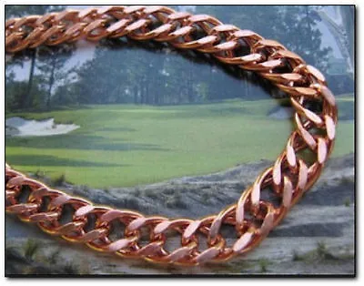 Solid Copper 5/16 Of An Inch Wide Men's 9 Inch Link Bracelet CB697G. • $29