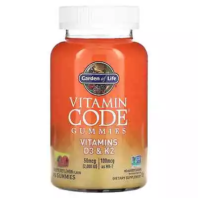 2 X Garden Of Life Vitamin Code Gummies Vitamins D3 & K2 Raspberry Lemon 45 • $61.22