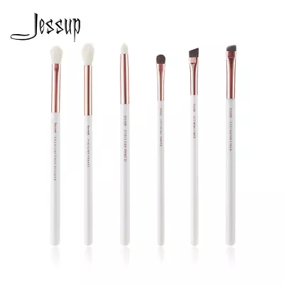 Jessup 6pcs Rose Gold Eye Brushes Set Blending Pencil Brow Liner Makeup Tools • $15.03