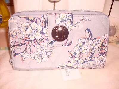 Vera Bradley Ultralight Rfid Turnlock Wallet In Cherry Blossoms Nwt • $35