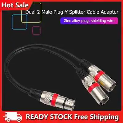 £5.75 • Buy 30cm 3Pin XLR Female To Dual 2 Male Y Splitter Mic DJ Cable Adapter Audio Cable