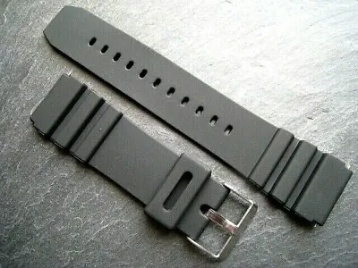 Black Silicone Rubber Watch Strap. 18mm To 28mm. Fast Delivery From UK • £3.34