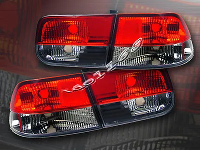 Fit For 1996-2000 Honda Civic Tail Lights Red Smoke 2D Coupe 99 98 97  • $85.99