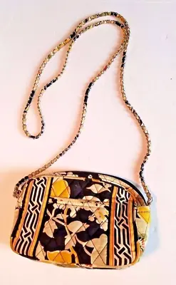 Vera Bradley Dogwood Mini Chain Crossbody / Shoulder Bag Yellow Grey • $15