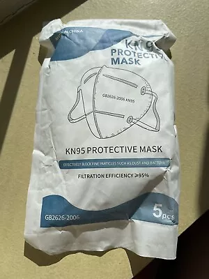 KN95 Face Mask 5 Pcs Cover Ear Loop Disposable Protective Respirator 5 Layer • $6.99