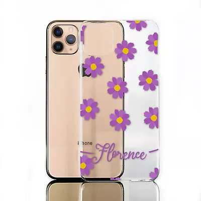 Personalised Initial Phone Case;Flower/Fruit Print Clear Hard Cover For Xiaomi • £6.49