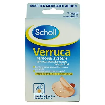 Scholl Verruca Removal System 15x Waterproof Medicated Plasters • £5.25