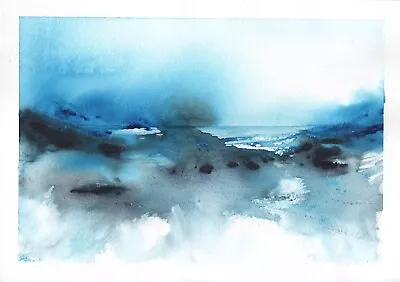 £12 • Buy Original Watercolour Painting -  Ocean Waves
