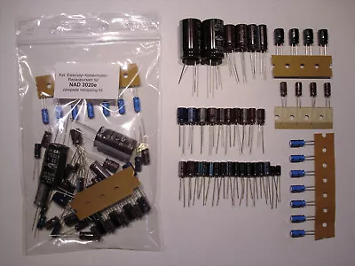 NAD 3020e+3220PE Electrolyte Capacitor Elko Set Quality Selectable Recap Repair • £40.06