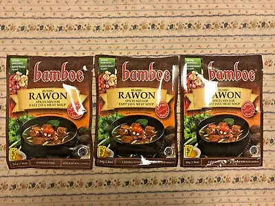 Lot 3 Bamboe Bumbu Instant Indonesian Spices-RAWON Mix For East Java Meat Soup • £16.03