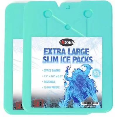 Kona Ice Packs For Freezer & Cooler - Large Blue Pack (Set Of 2) 13 X10 X1/2  • $24.95