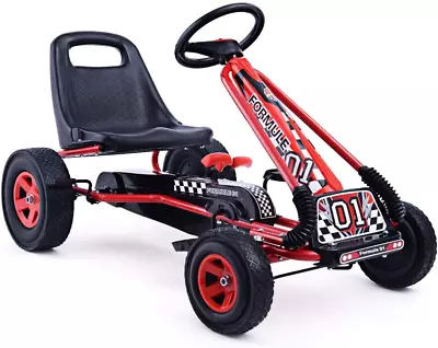 Go Kart For Kids 4 Wheel Quad Off-Road Pedal On Foot Go Cart W/Steering Wheels  • $168.99