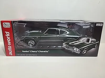 1969 Yenko Chevy Chevelle 427 Fathom Green Autoworld 1283 Le 1:18 Scale • $129.95
