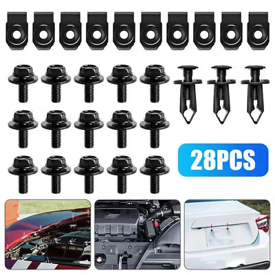 28pcs Car Shield Splash Engine Body Screw Bolts Nut Fender Bumper Clip Rivet US • $8.49