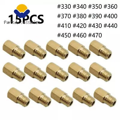 15pcs/kit Hex Type Main Jets For MIKUNI VM/TM/TMX Carburetor #330 #340-#460 #470 • $9.99