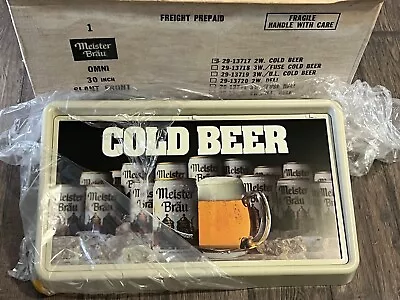 NEW VTG 1983 Meister Brau Beer Giant Wall Hanging Cold Beer Lighted Sign Miller • $102.45