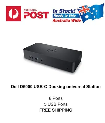 BRAND NEW Dell D6000 USB-C Docking Universal Station Laptop USB-C USB-A • $349.95