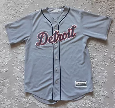 Detroit Tigers Majestic Mens Medium Cool Base Jersey Stitched Logo • $25