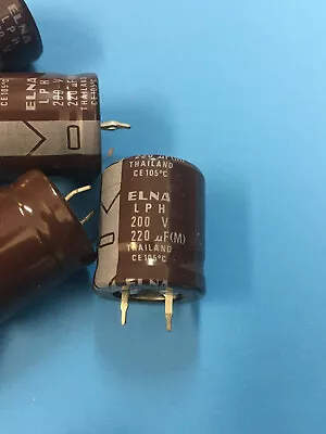 G  20-PCS 220UF 200V  ELNA Capacitor Aluminum Electrolytic LPH-200V221MS1 • $0.99