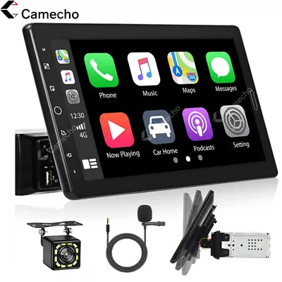 10.1  Car Stereo Radio Apple/Android Carplay Bluetooth 1 Din Touch Screen Camera • $79.99